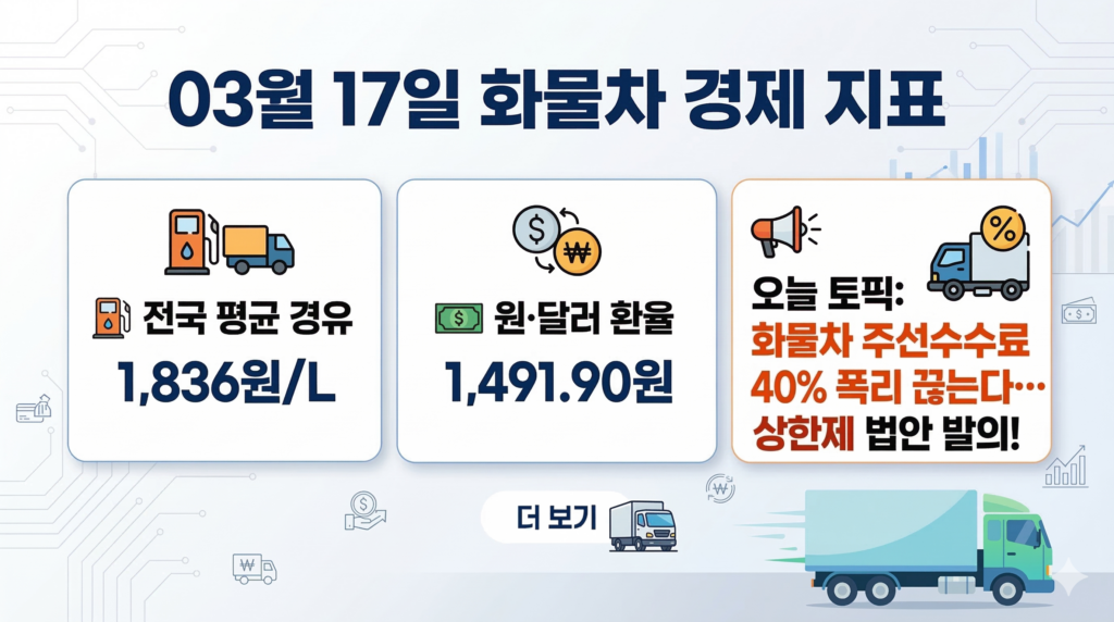 3월 17일 화물차 상용차 뉴스 브리핑