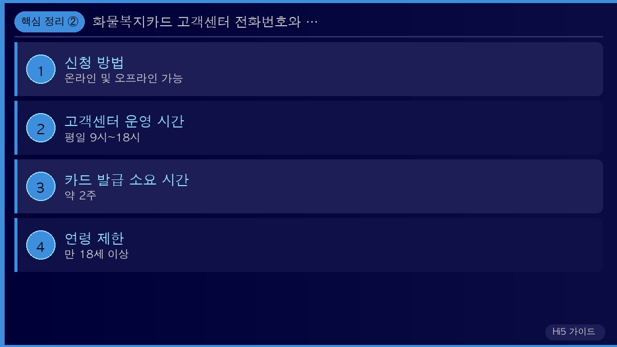 화물복지카드 고객센터 전화번호와 혜택은 무엇인가? 핵심 정리 2