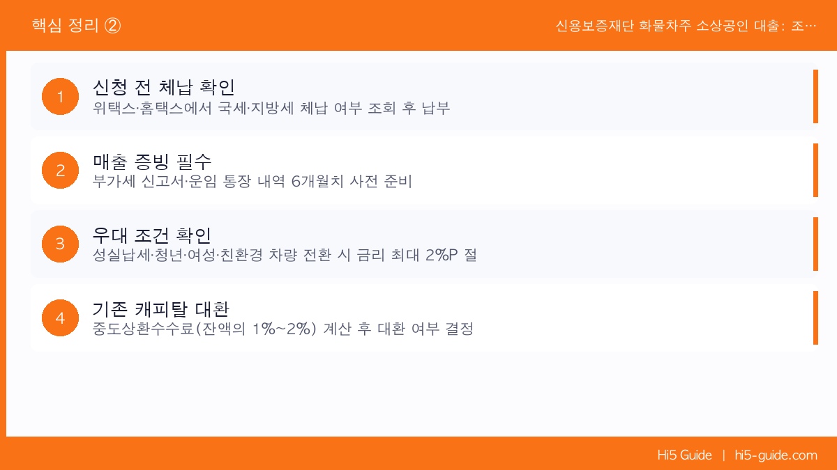 신용보증재단 화물차주 소상공인 대출: 조건·한도·신청 방법 핵심 정리 2