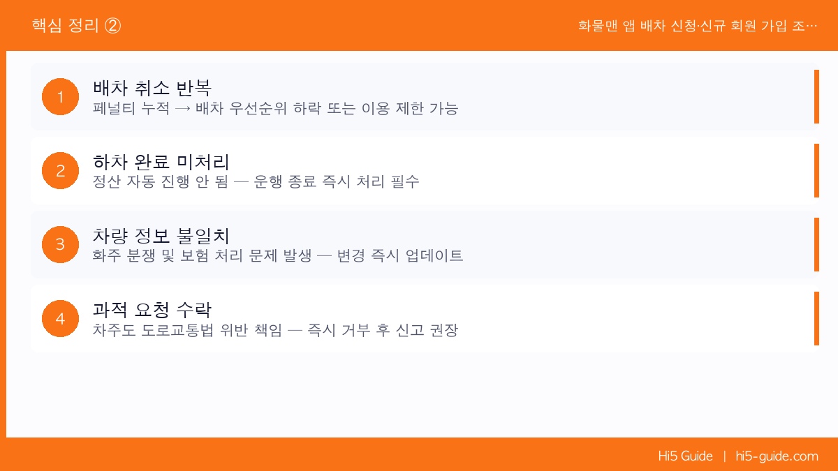 화물맨 앱 배차 신청·신규 회원 가입 조건 및 이용 방법 핵심 정리 2