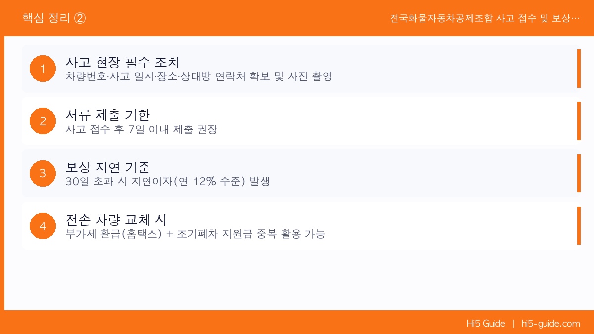전국화물자동차공제조합 사고 접수 및 보상 처리 내역 조회 방법 핵심 정리 2