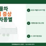 유로6 화물차 DPF 막힘 증상 – 5~25톤 차종별 셀프 청소와 2026년 업체 비용