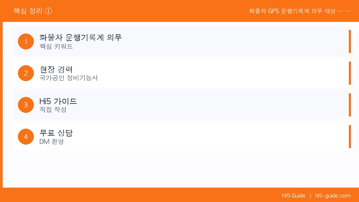 화물차 GPS 운행기록계 의무 대상 — 미장착 과태료와 설치 업체 핵심 정리 1