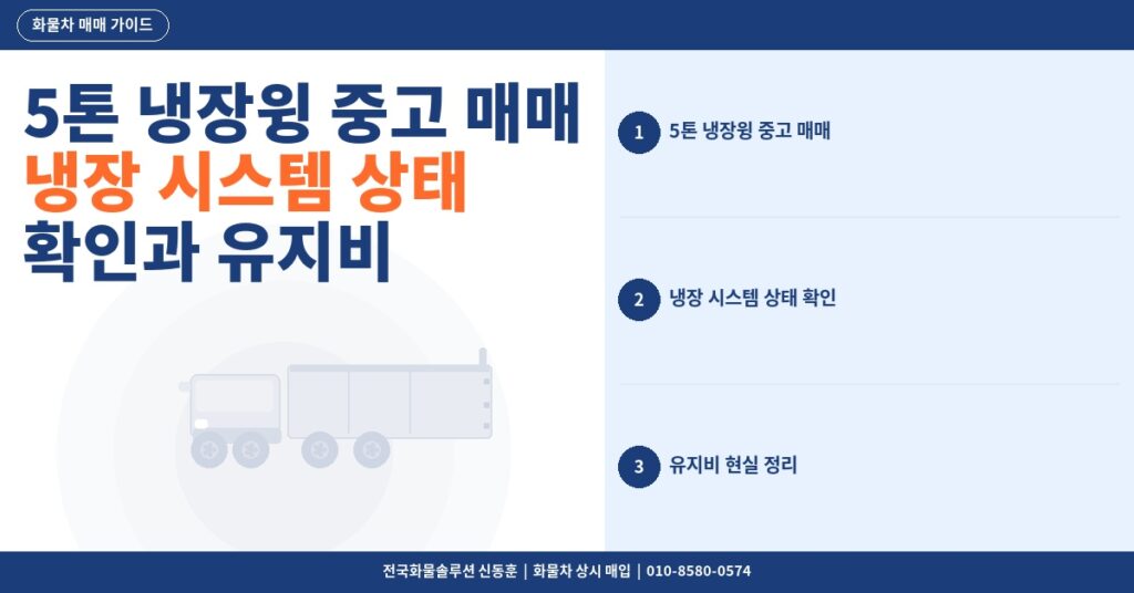 5톤 냉장윙 중고 매매 – 냉장 시스템 상태 확인과 유지비 현실 정리 썸네일