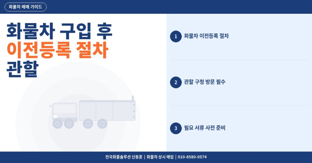화물차 구입 후 이전등록 절차 – 관할 구청·서류·비용 완벽 정리 2026 썸네일