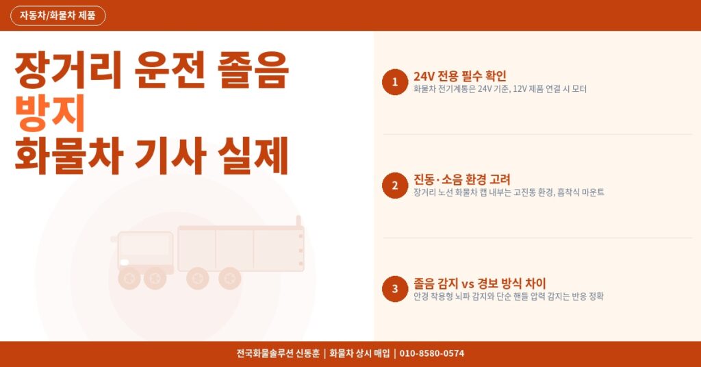 장거리 운전 졸음 방지 – 화물차 기사 실제 사용 각성 제품 TOP3 후기 썸네일