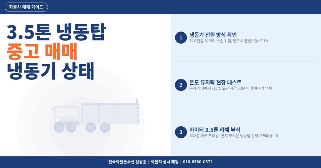 3.5톤 냉동탑 중고 매매 – 냉동기 상태 확인과 2026년 시세 정리 썸네일